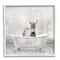 Stupell Industries Baby Zebra Bath Time Wall Art in White Frame
